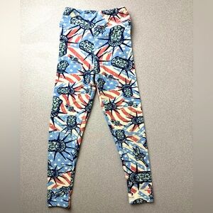 Size S/M - 4th of July LulaRoe Leggings Statue of Liberty